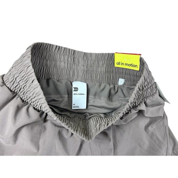 All In Motion Flex Woven High-Rise Shorts 3" Womens XS Elastic Waist Gray UPF 50 - Picture 3 of 6